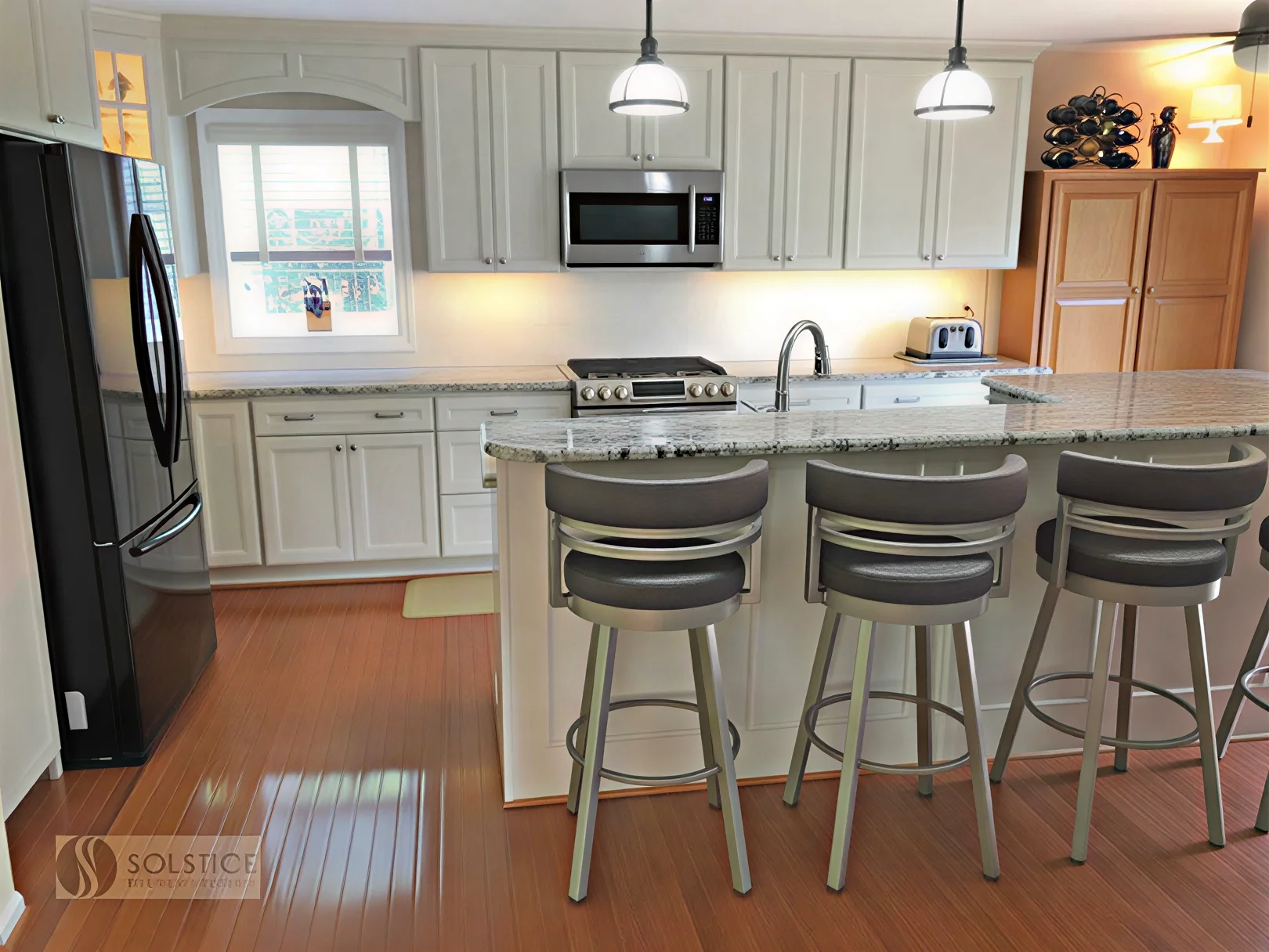 Projects modern white kitchen with island and barstools.jpg